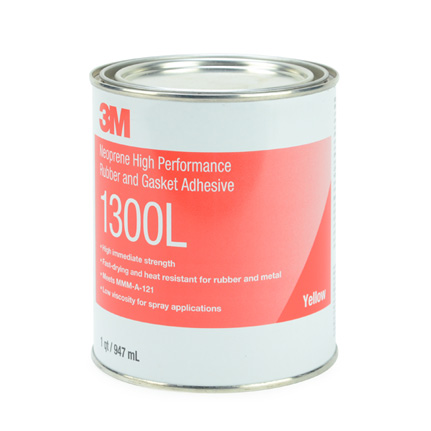 3M 1300L Neoprene High Performance Rubber and Gasket Adhesive Yellow 1 qt Can