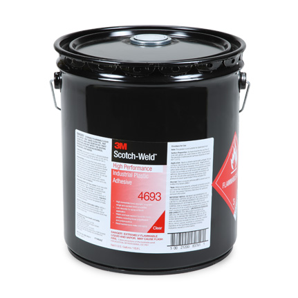3M 4693 High Performance Industrial Plastic Adhesive Clear 5 gal Pail
