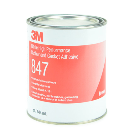 3M 847 Nitrile High Performance Rubber and Gasket Adhesive Brown 1 qt Can