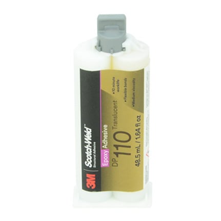 3M Scotch-Weld DP110 Epoxy Adhesive Clear 48.5 mL Duo-Pak Cartridge