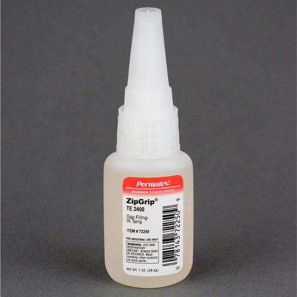 ITW Performance Polymers Permatex Zip Grip TE 2400 Cyanoacrylate Adhesive Clear 1 oz Bottle