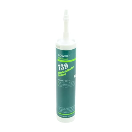 Dow DOWSIL™ 739 Plastic Bonding Silicone Adhesive White 300 mL Cartridge