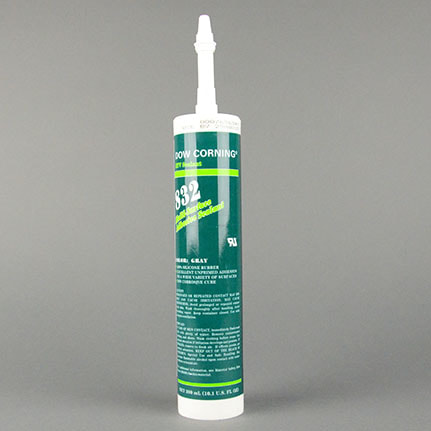 Dow DOWSIL™ 832 Multi-Surface Adhesive Sealant Silicone Gray 300 mL Cartridge