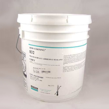 Dow DOWSIL™ 832 Multi-Surface Adhesive Sealant Silicone Gray 22.7 kg Pail