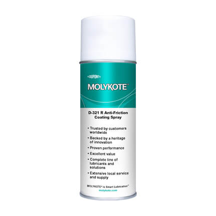 DuPont MOLYKOTE® D-321 R Dry Film Lubricant Black 9.3 oz Aerosol Can