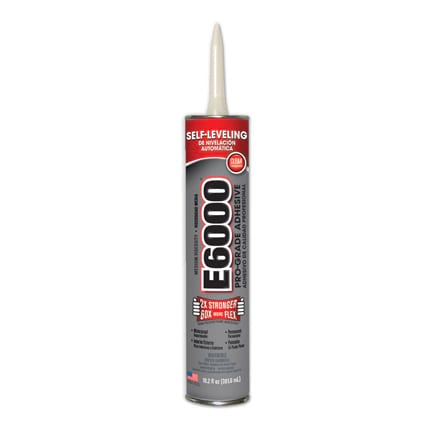 Eclectic E6000 Industrial Strength Solvent Based Adhesive Clear 10.2 oz Cartridge