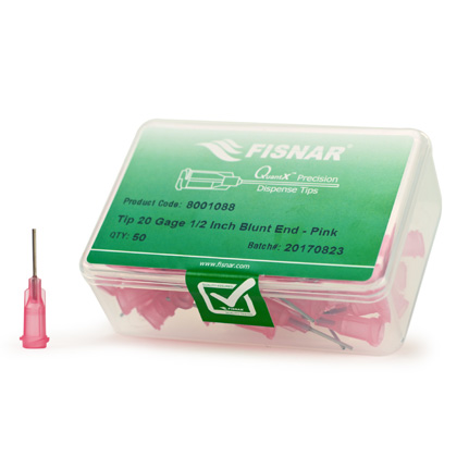 Fisnar QuantX™ 8001088 Straight Blunt End Needle Pink 0.5 in x 20 ga