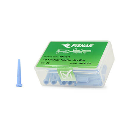 Fisnar QuantX™ 8001219 Single Tapered Dispensing Tip Sky Blue 1.25 in x 13 ga