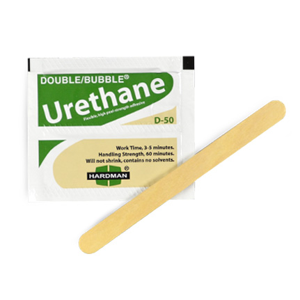 Hardman DOUBLE/BUBBLE Urethane D-50 Adhesive Green-Beige Package 3.5 g Packet