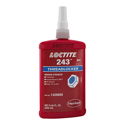 Henkel Loctite 243 Threadlocker Anaerobic Adhesive Blue 250 mL Bottle