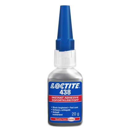 Henkel Loctite 438 Cyanoacrylate Adhesive Black 20 g Bottle