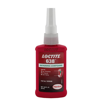 Henkel Loctite 638 Retaining Compound Slip Fit Green 50 mL Bottle