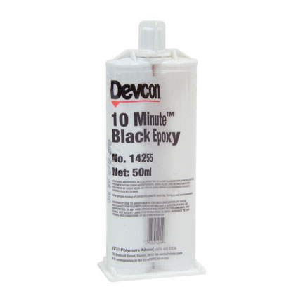 ITW Performance Polymers Devcon 10 Minute Epoxy Adhesive Black 50 mL Cartridge