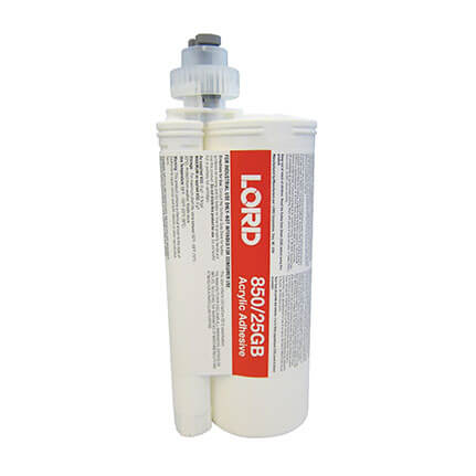 Parker LORD® 850S Acrylic Adhesive with Accelerator 25GB Amber 490 mL Cartridge