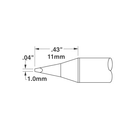 OKi SSC-725A, 30° Chisel Tip 1 mm x 11 mm