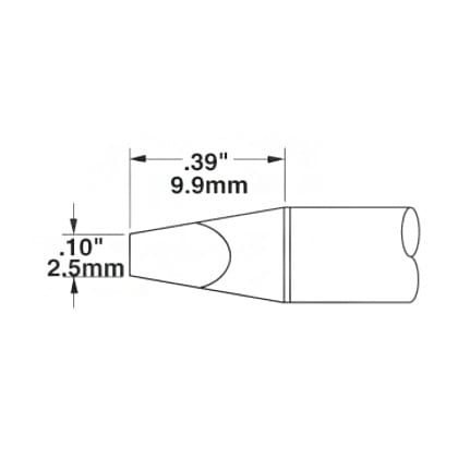 OKi SSC-736A, 30° Chisel Tip 2.5 mm x 9.9 mm