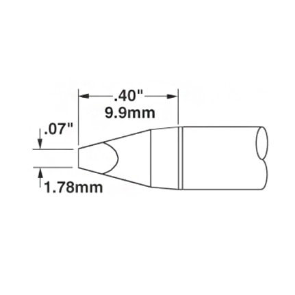 OKi SSC-737A, 30° Chisel Tip 1.78 mm x 9.9 mm
