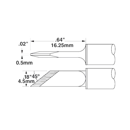 OKi SSC-761A Knife Drag Tip 4.5 mm x 16.25 mm