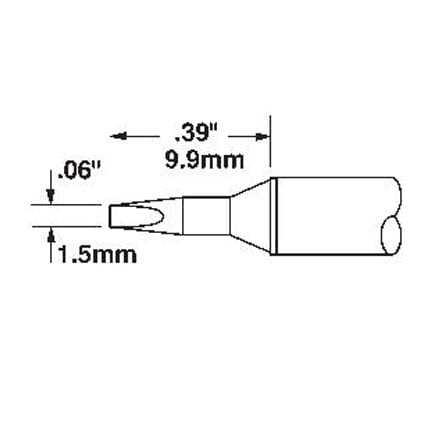 OKi STTC-038, 30° Chisel Solder Tip 1.5 mm x 9.9 mm