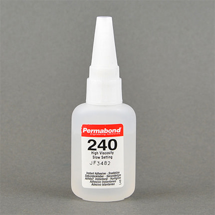 Permabond 240 General Purpose Cyanoacrylate Adhesive Clear 1 oz Bottle