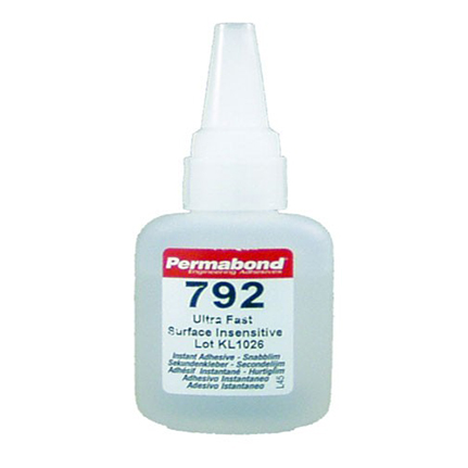 Permabond 792 Surface Insensitive Cyanoacrylate Adhesive Clear 1 oz Bottle