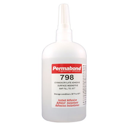 Permabond 798 Surface Insensitive Cyanoacrylate Adhesive Clear 1 lb Bottle