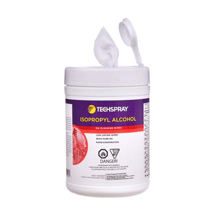 Techspray 1610 Isopropyl Alcohol Pre-Saturated Wipes (100 ct)