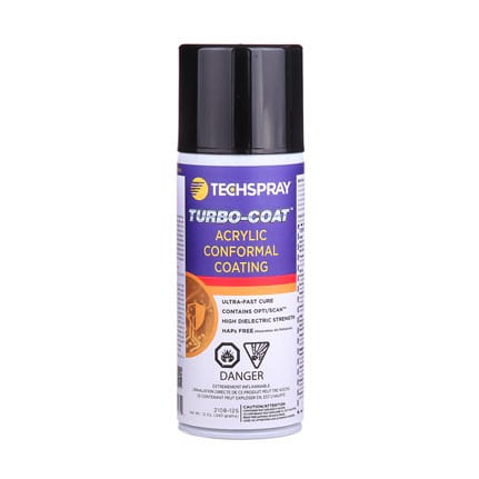 Techspray 2108 Turbo Coat Acrylic Conformal Coating 12 oz Aerosol